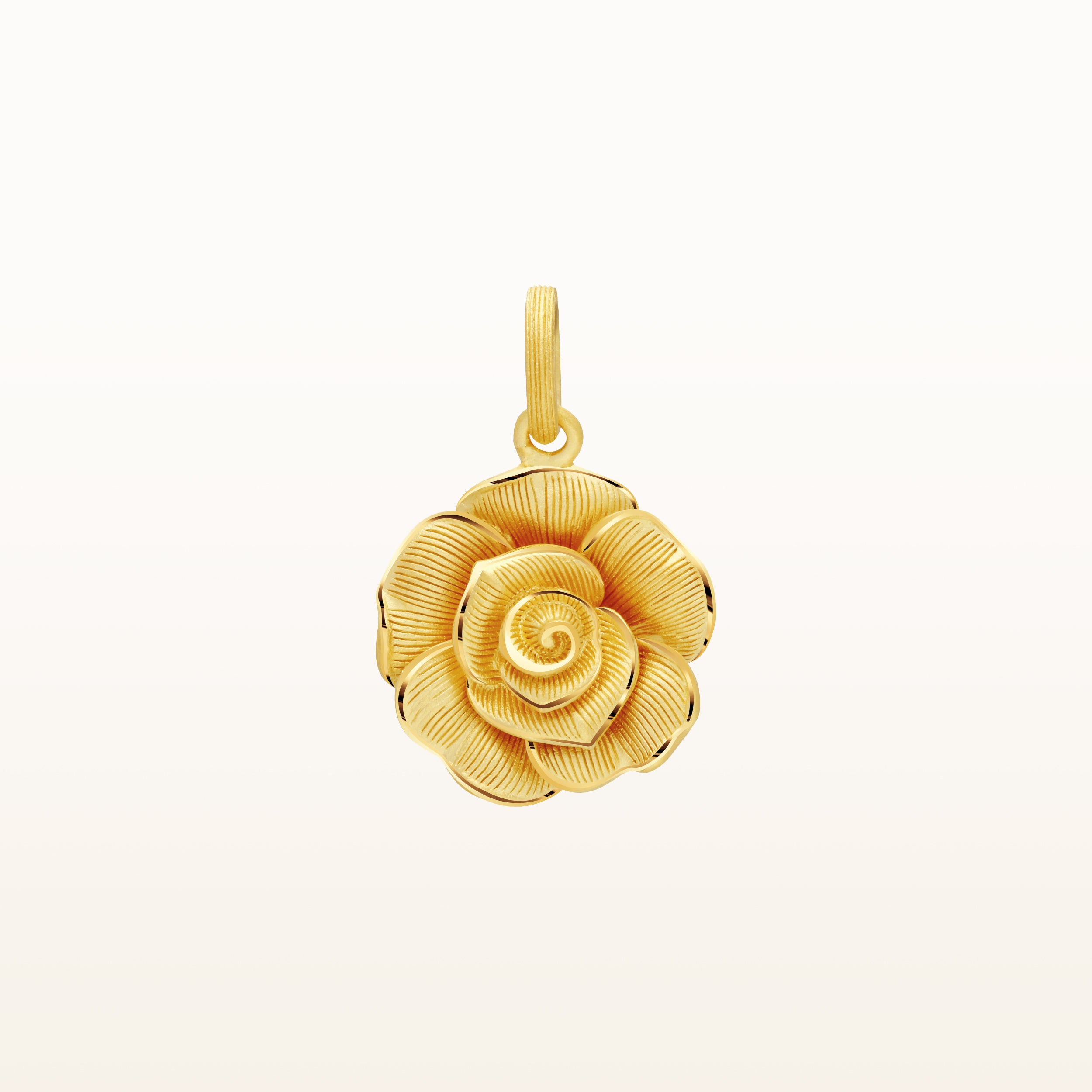 24K Pure Gold Pendant Rose Design – Prima Gold Official