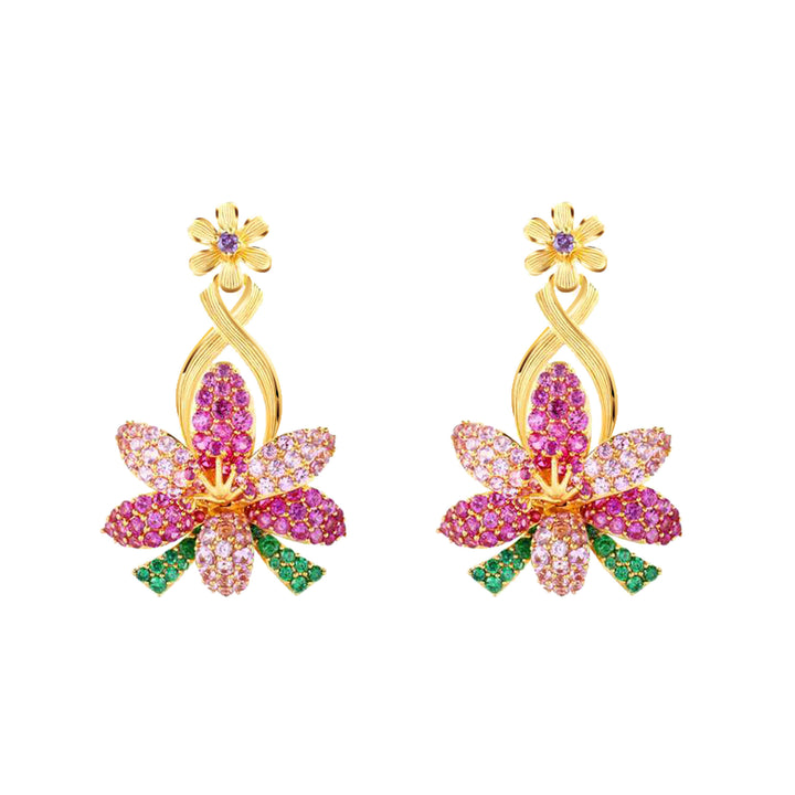 165E0571-24K-Pure-Gold-Gemstone-Orchid-Earrings