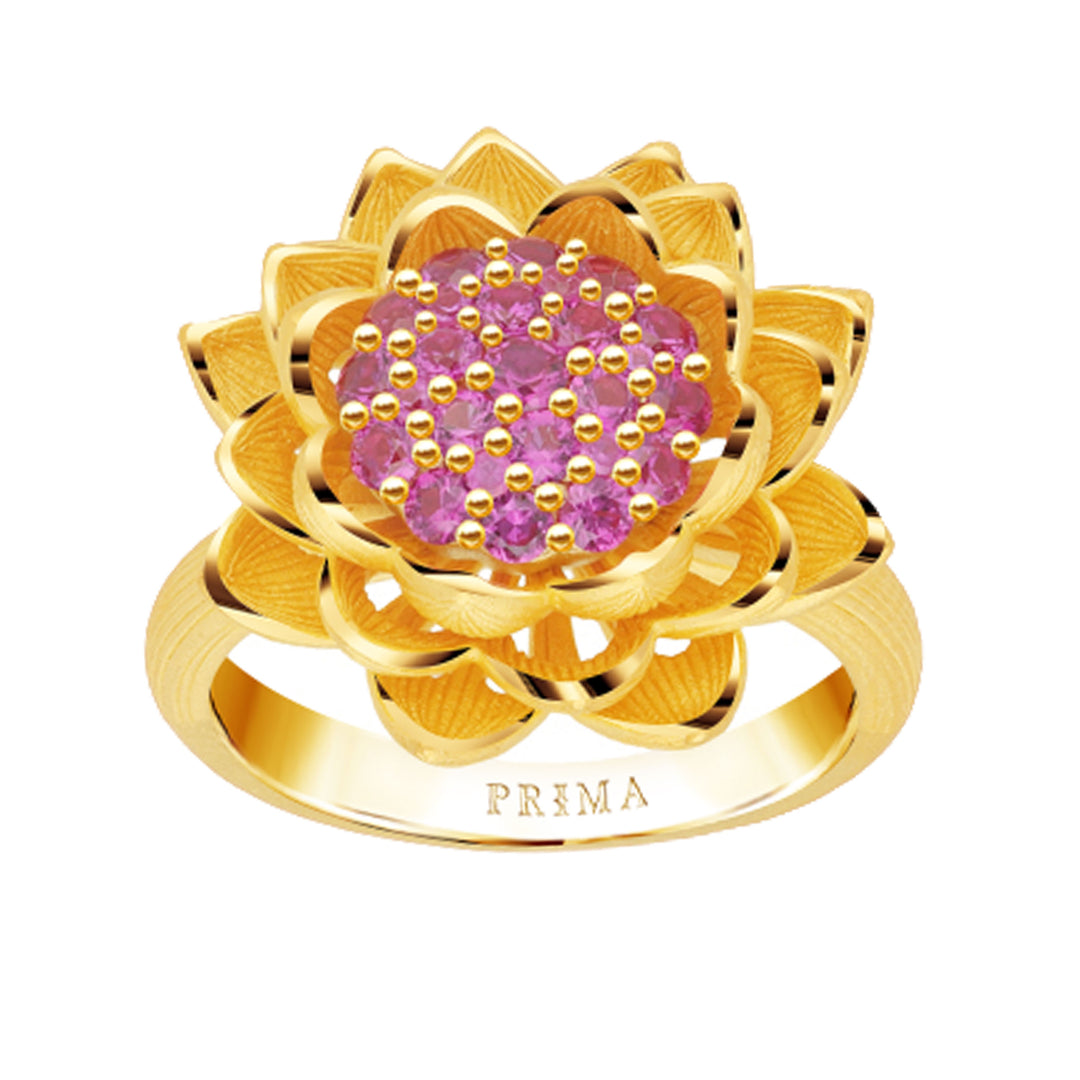 165R0362-24K-Pure-Gold-Gemstone-Lotus-Ring