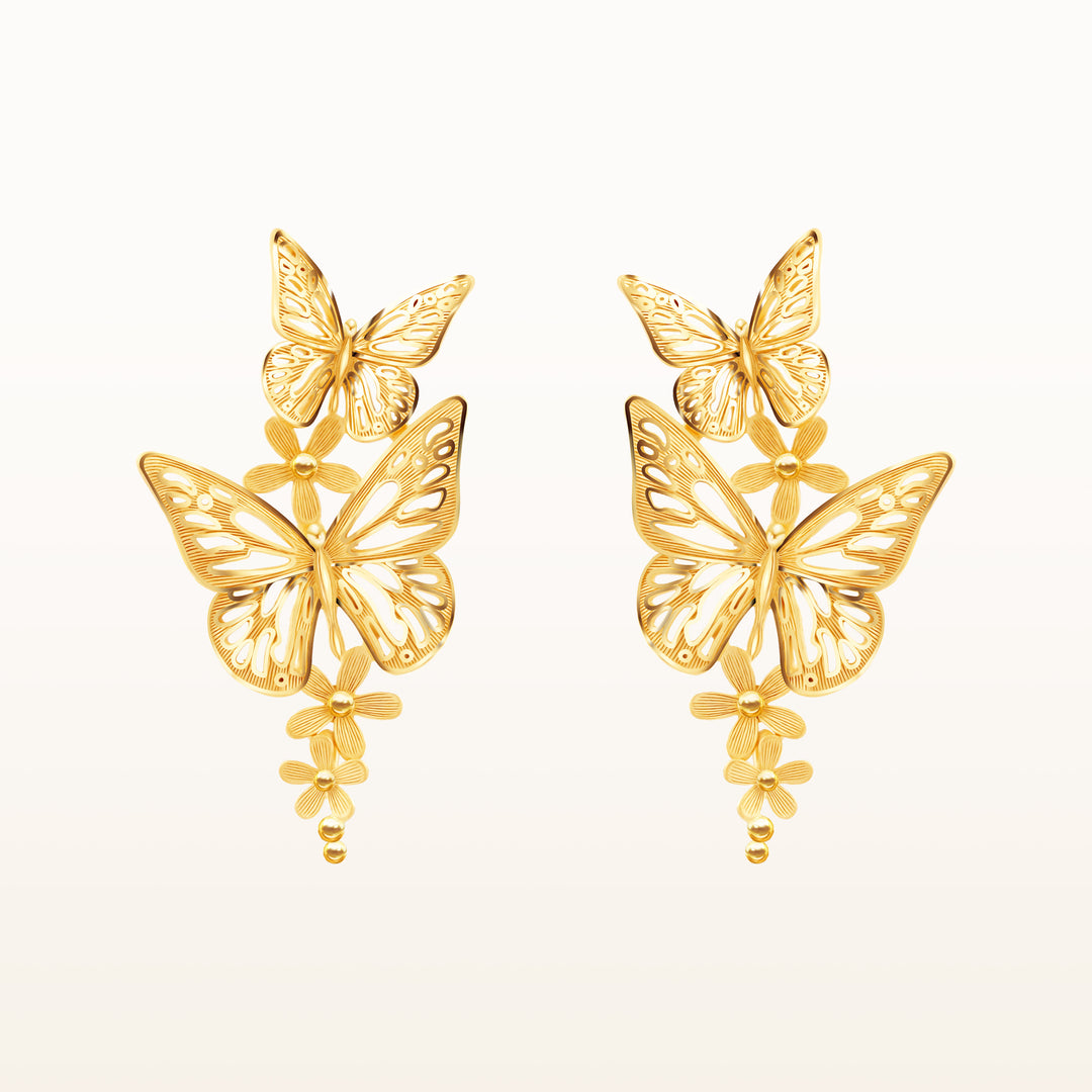 24K Pure Gold Earring : Euthalia Design