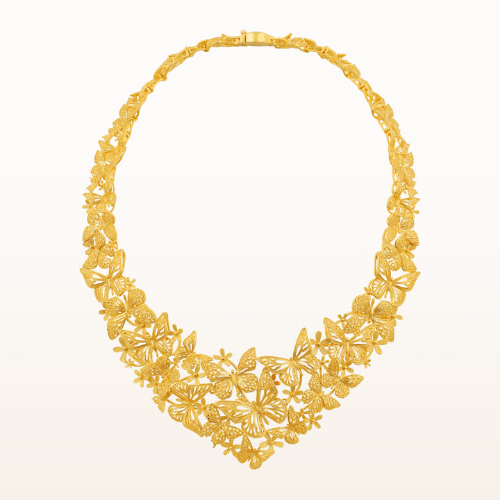 24K Pure Gold Necklace : Euthalia Design