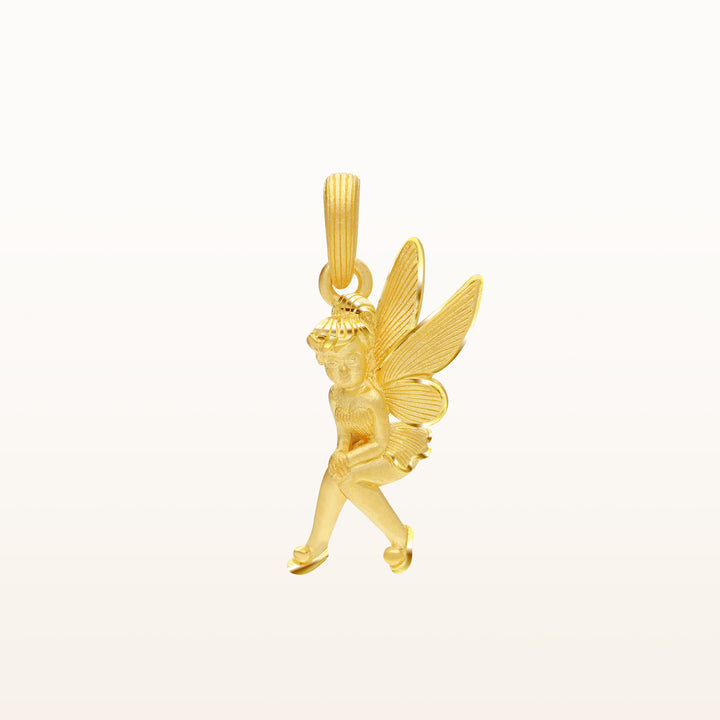 24K Pure Gold Pendant: Little Angel design