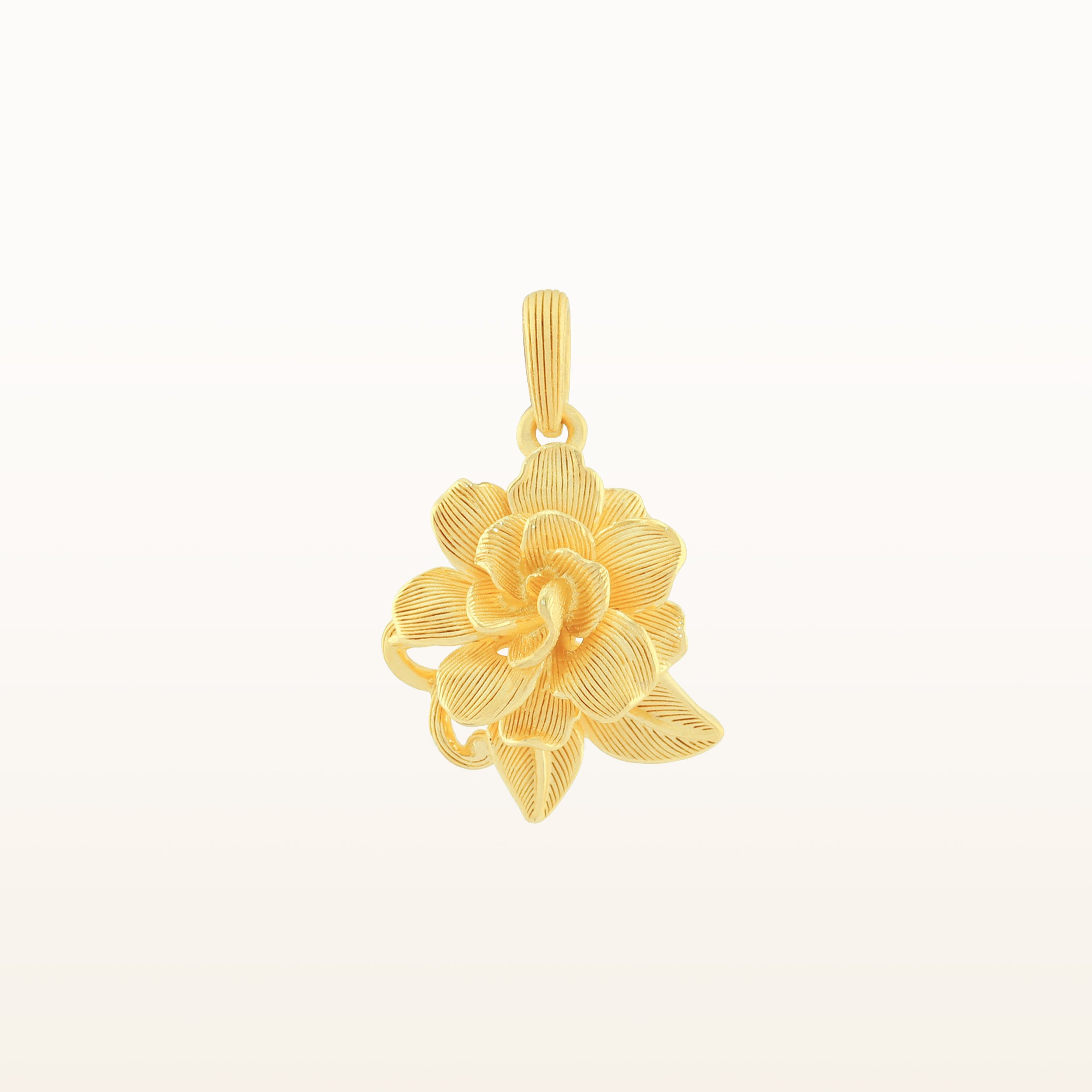 24K Pure Gold Pendant: Gardenia flower design – Prima Gold Official