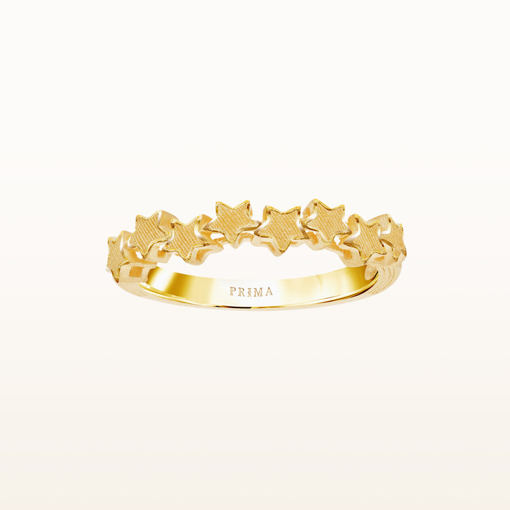 24K Pure Gold Ring: Little Star design