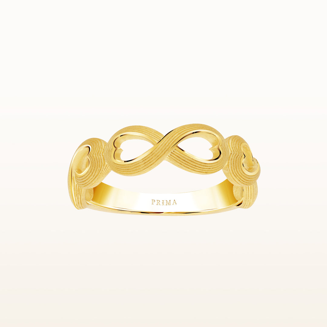 24K Pure Gold Ring: Infinity design