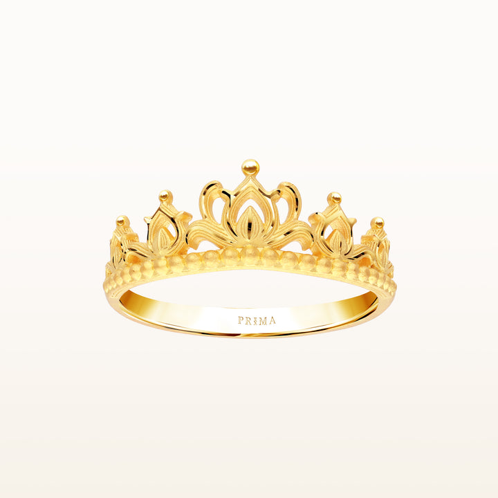 24K Pure Gold Ring:  Petit Tiara Design 3