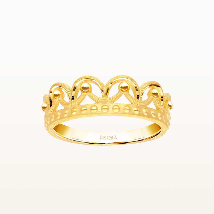 24K Pure Gold Ring:  Petit Tiara Design 2
