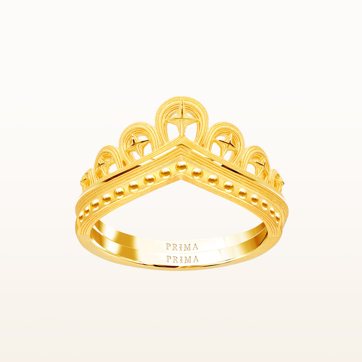 24K Pure Gold Ring:  Petit Tiara Design 1