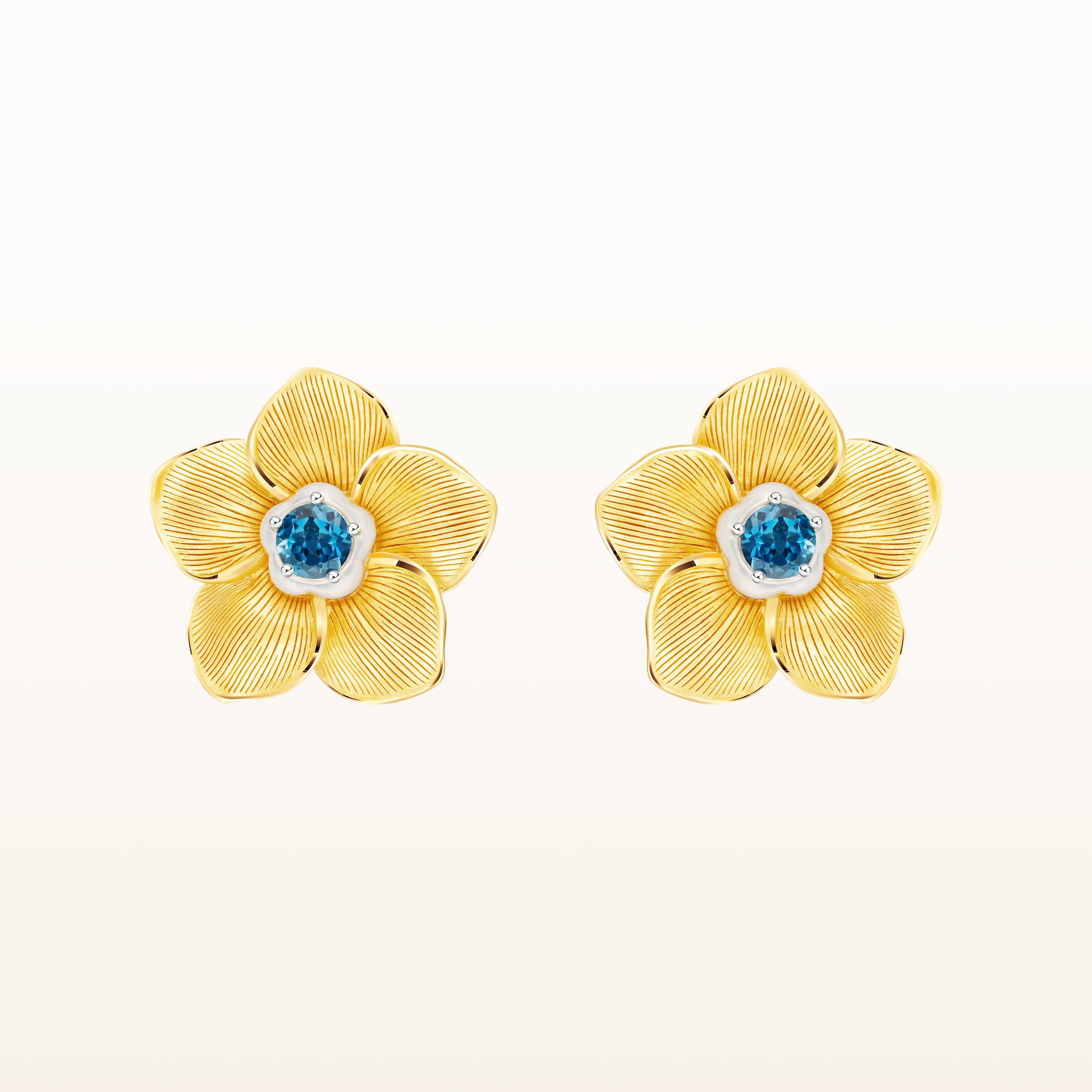 K Pure Gold with Gemstone Stud Earring : Forget  ...