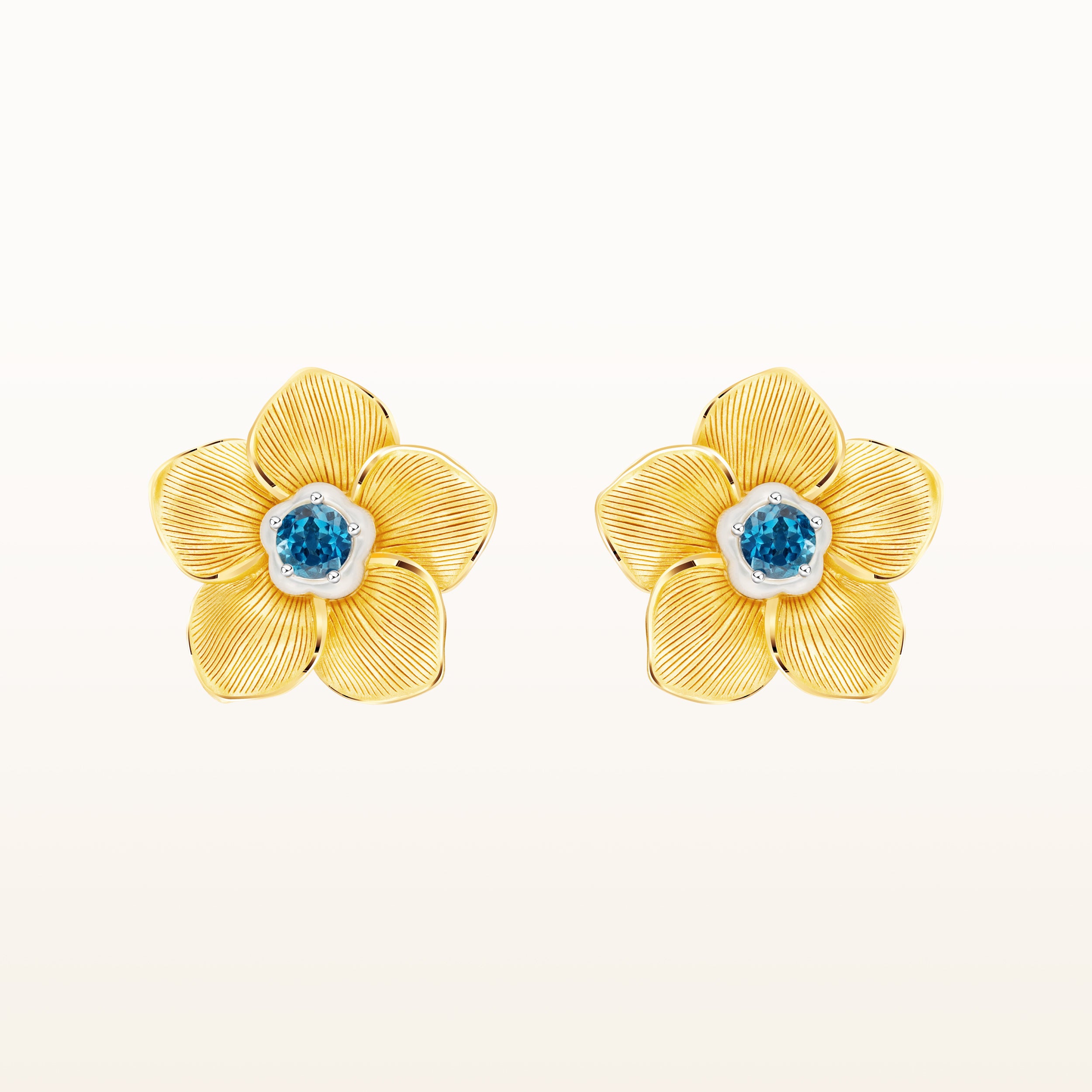 K Pure Gold with Gemstone Stud Earring : Forget  ...