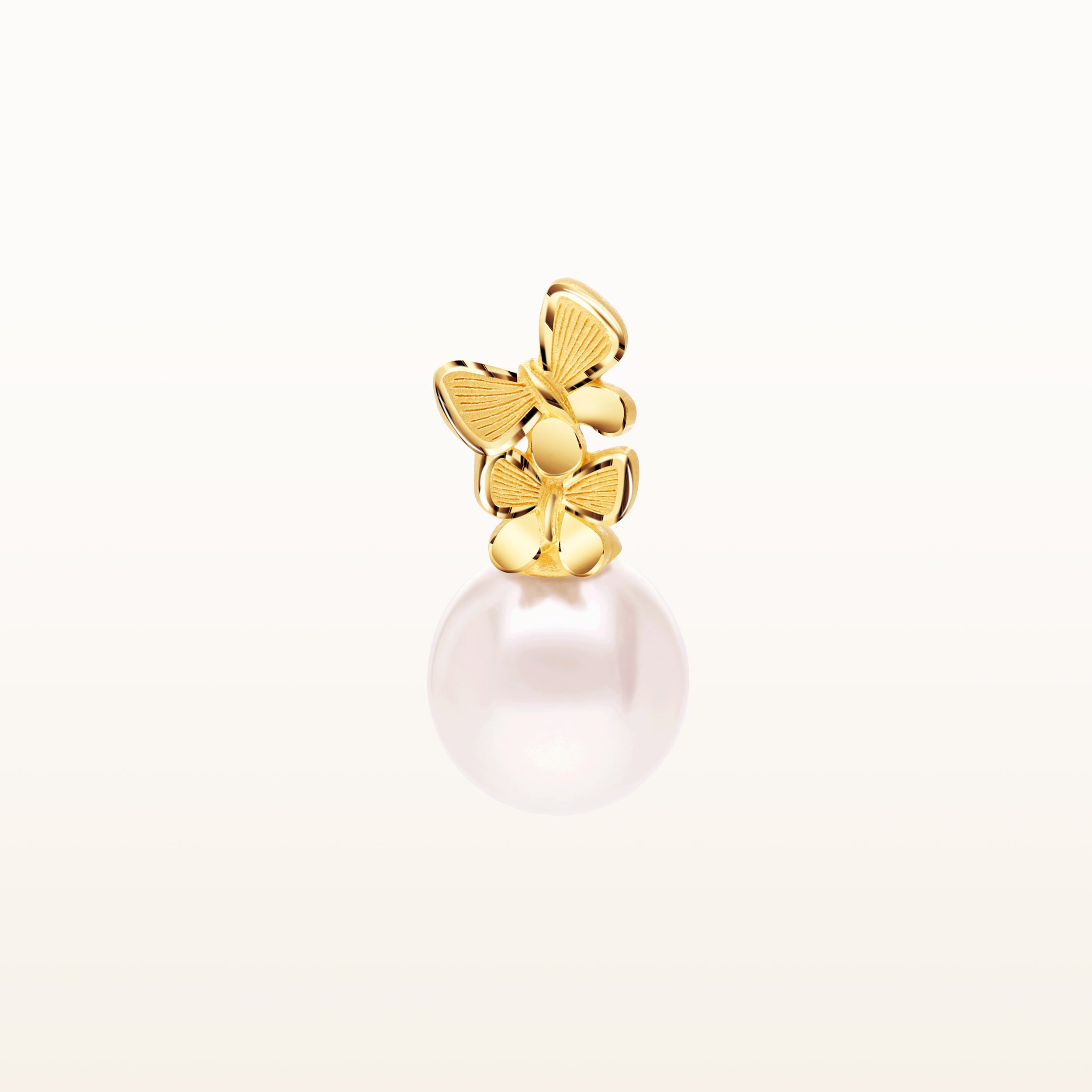 24K Pure Gold with Pearl Pendant: Papillon Collection – Prima Gold Official