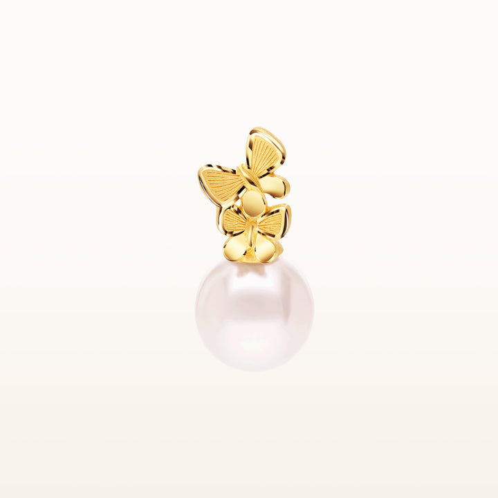 24K Pure Gold with Pearl Pendant: Papillon Collection