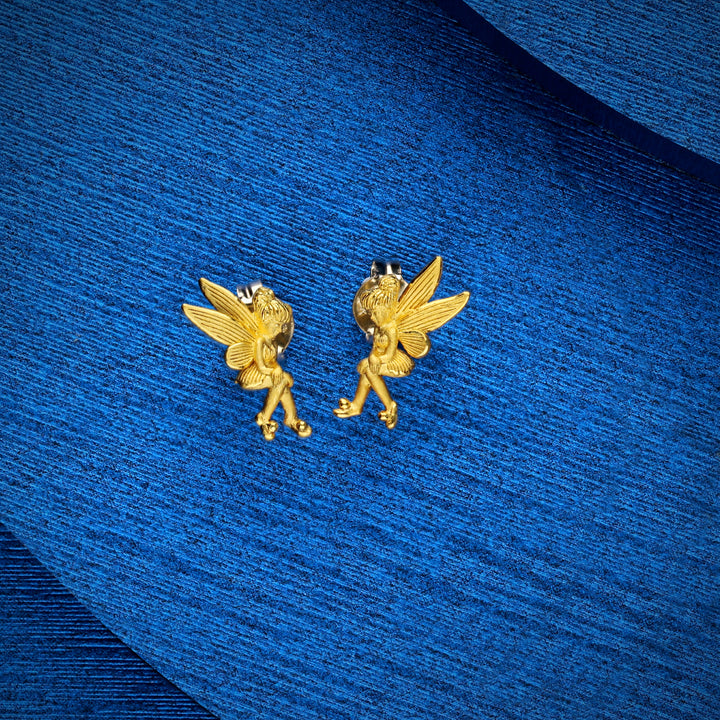 24K Pure Gold  Earrings: Little Angel design