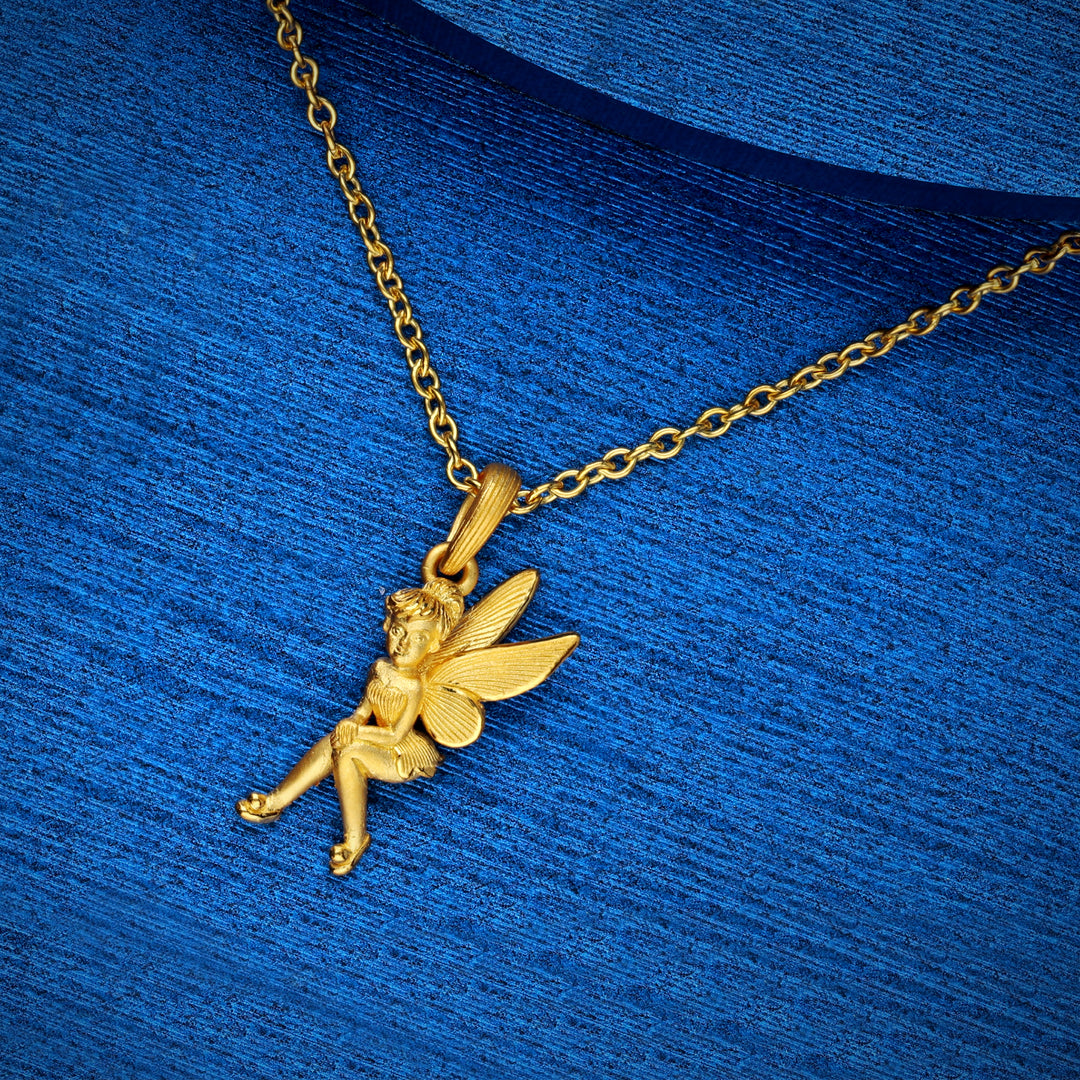 24K Pure Gold Pendant: Little Angel design