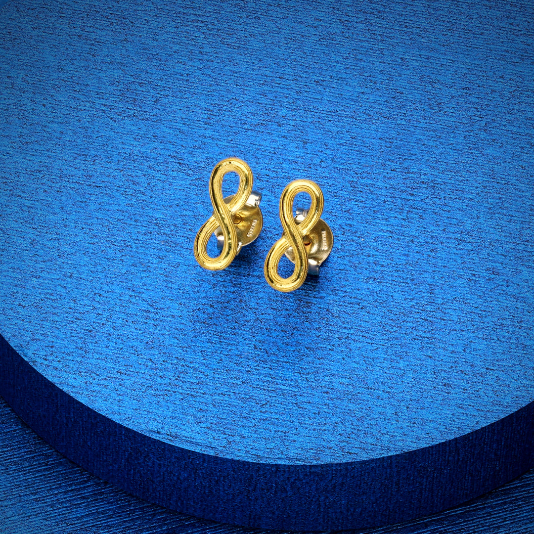 24K Pure Gold  Earrings: Infinity design