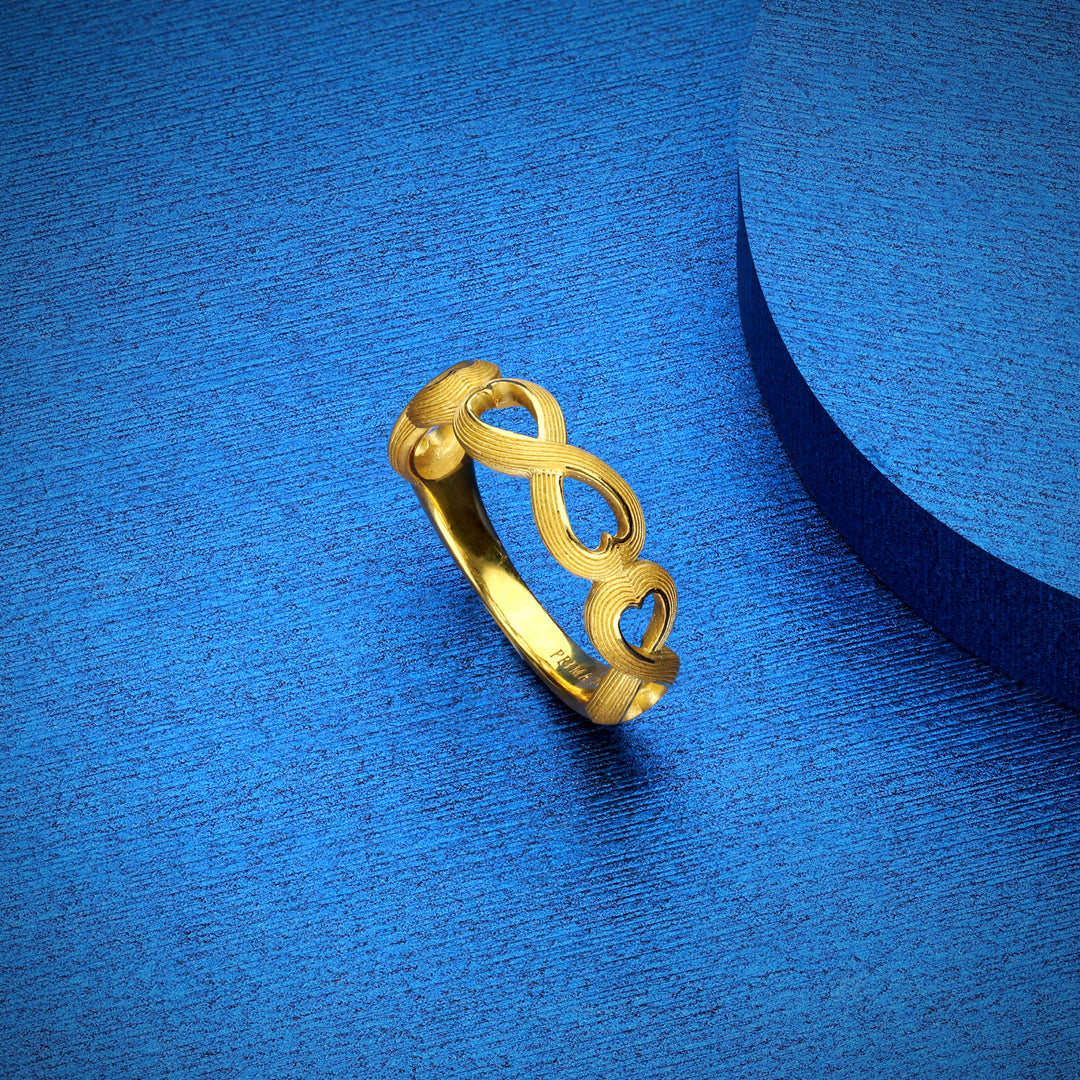 24K Pure Gold Ring: Infinity design