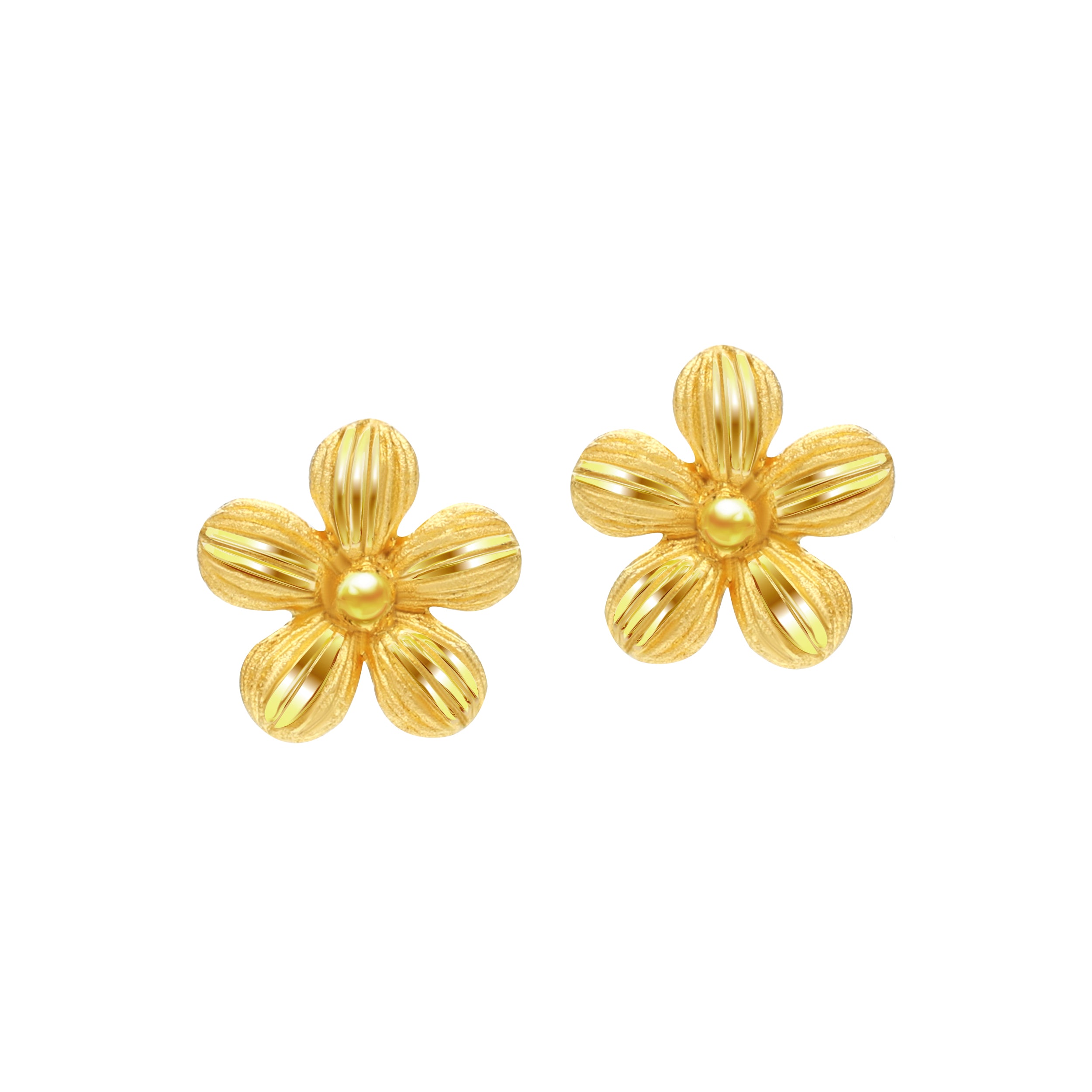 Wholesaler of 18kt gold flower design earring dj-e022 | Jewelxy - 63031