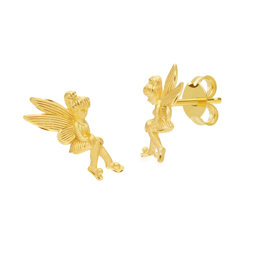 24K Pure Gold  Earrings: Little Angel design