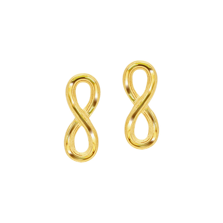 24K Pure Gold  Earrings: Infinity design
