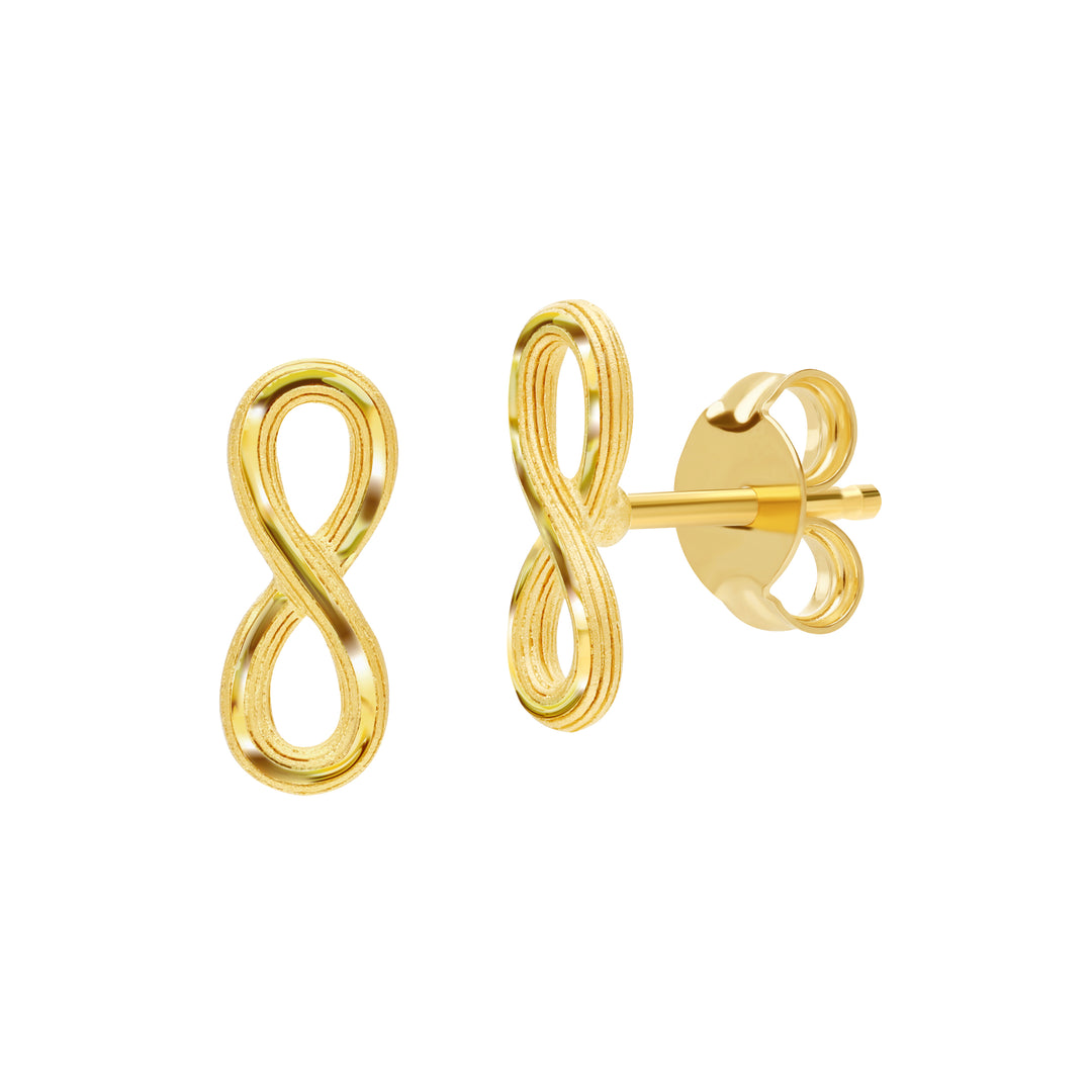 24K Pure Gold  Earrings: Infinity design