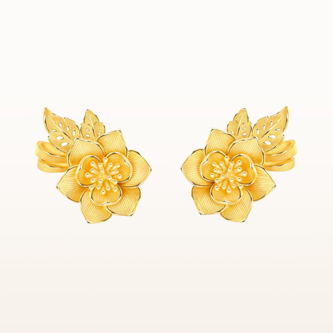111E4129-Prima-24K-Pure-Gold-Magnolia-Earrings