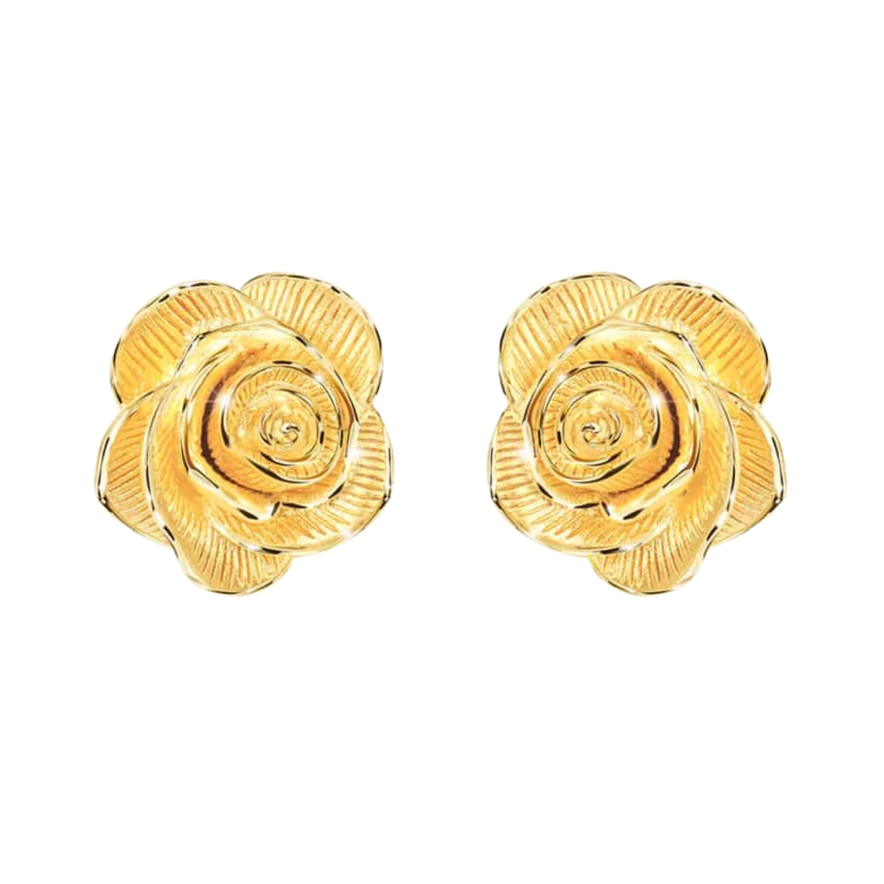 Pure gold stud earrings deals