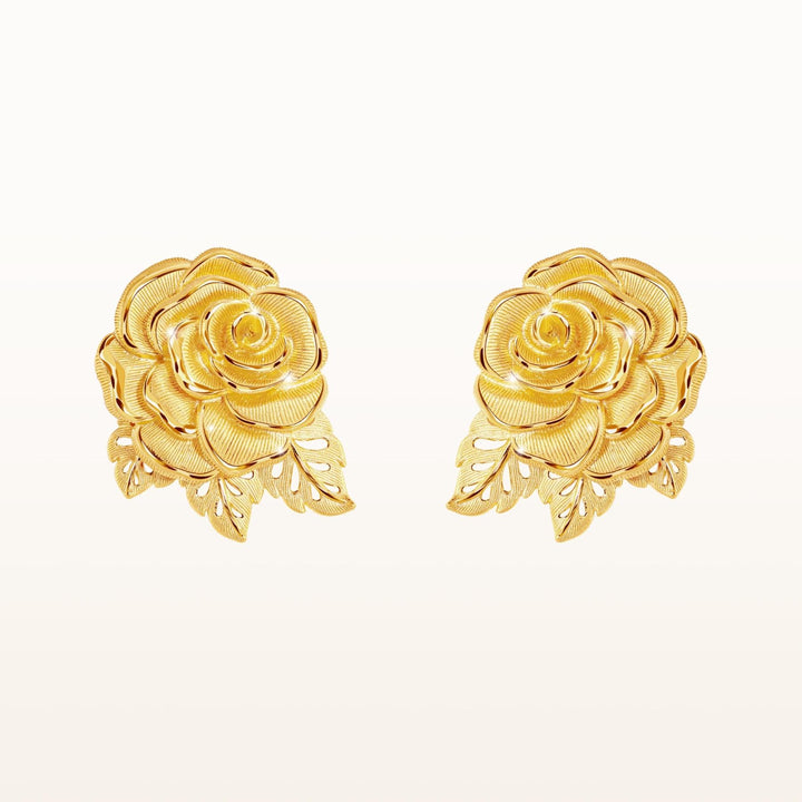 111E4154-Prima-24K-Pure-Gold-Rose-Earrings