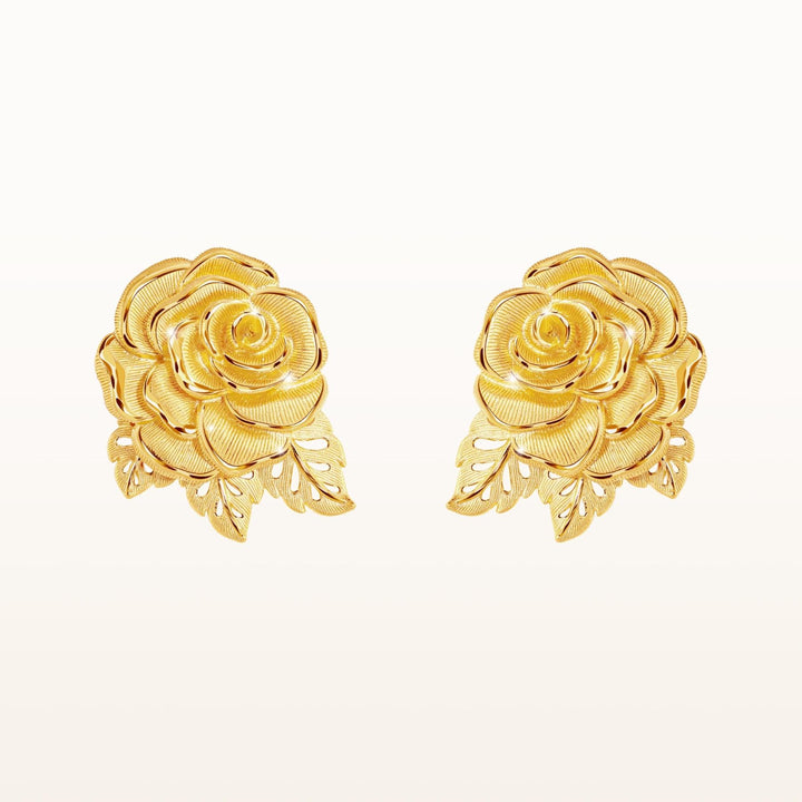 111E4154-Prima-24K-Pure-Gold-Rose-Earrings