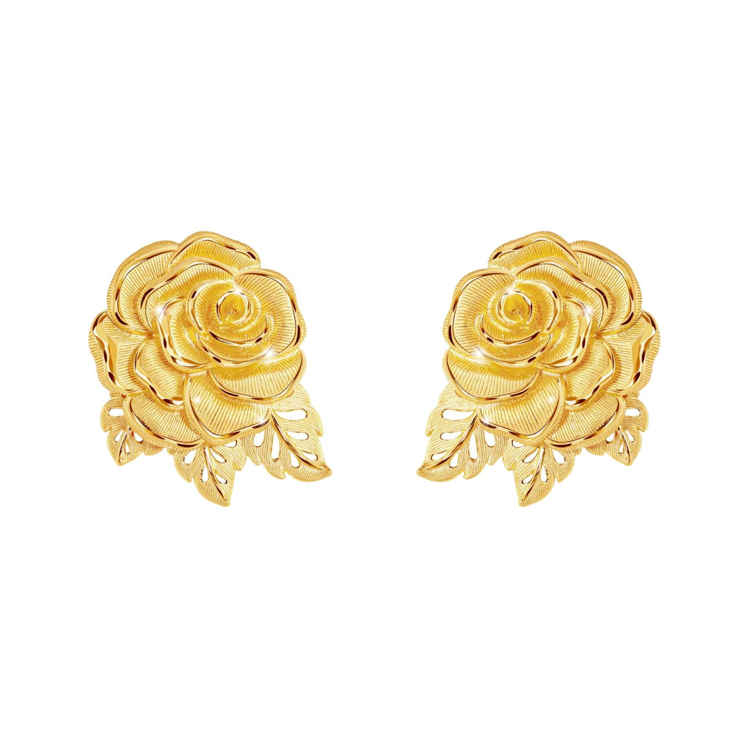 111E4154-Prima-24K-Pure-Gold-Rose-Earrings