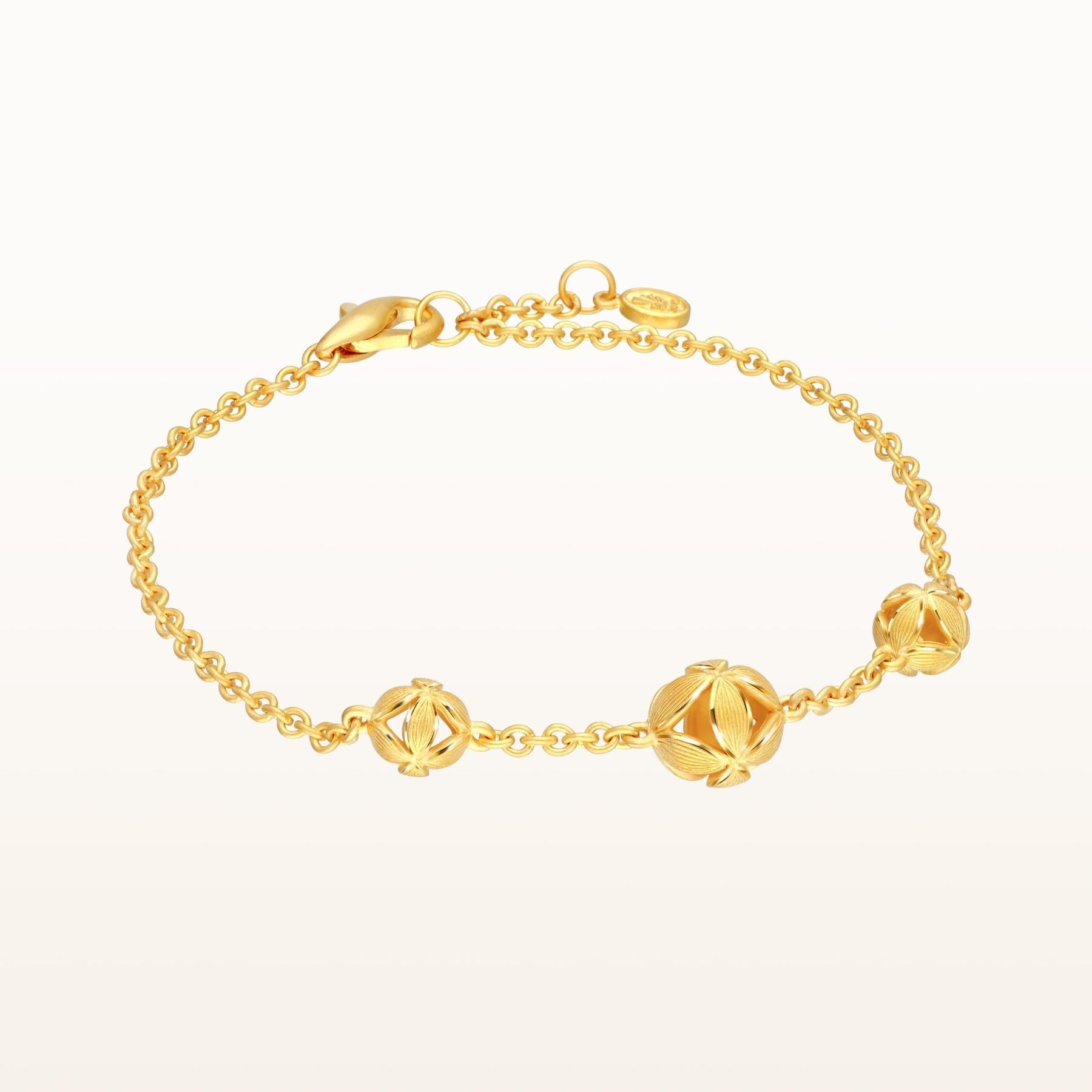Chow Tai Fook 999 Pure 24K Gold Pixiu Chain and String Bracelet – Gem  Hooray 珠宝汇