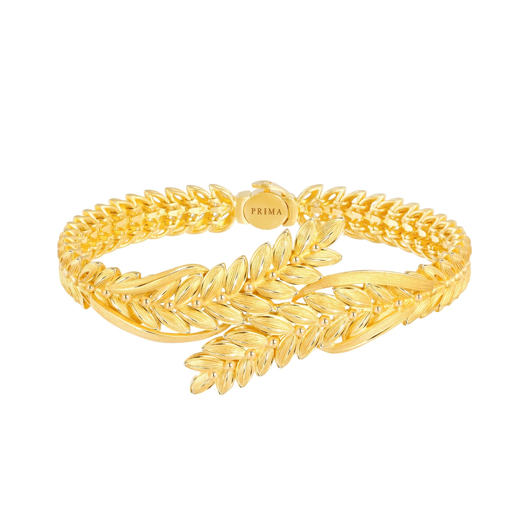 24K 995 Pure Gold Double sided Bracelet with CZ For Women - 1-GBR-V00592 in  22.760 Grams