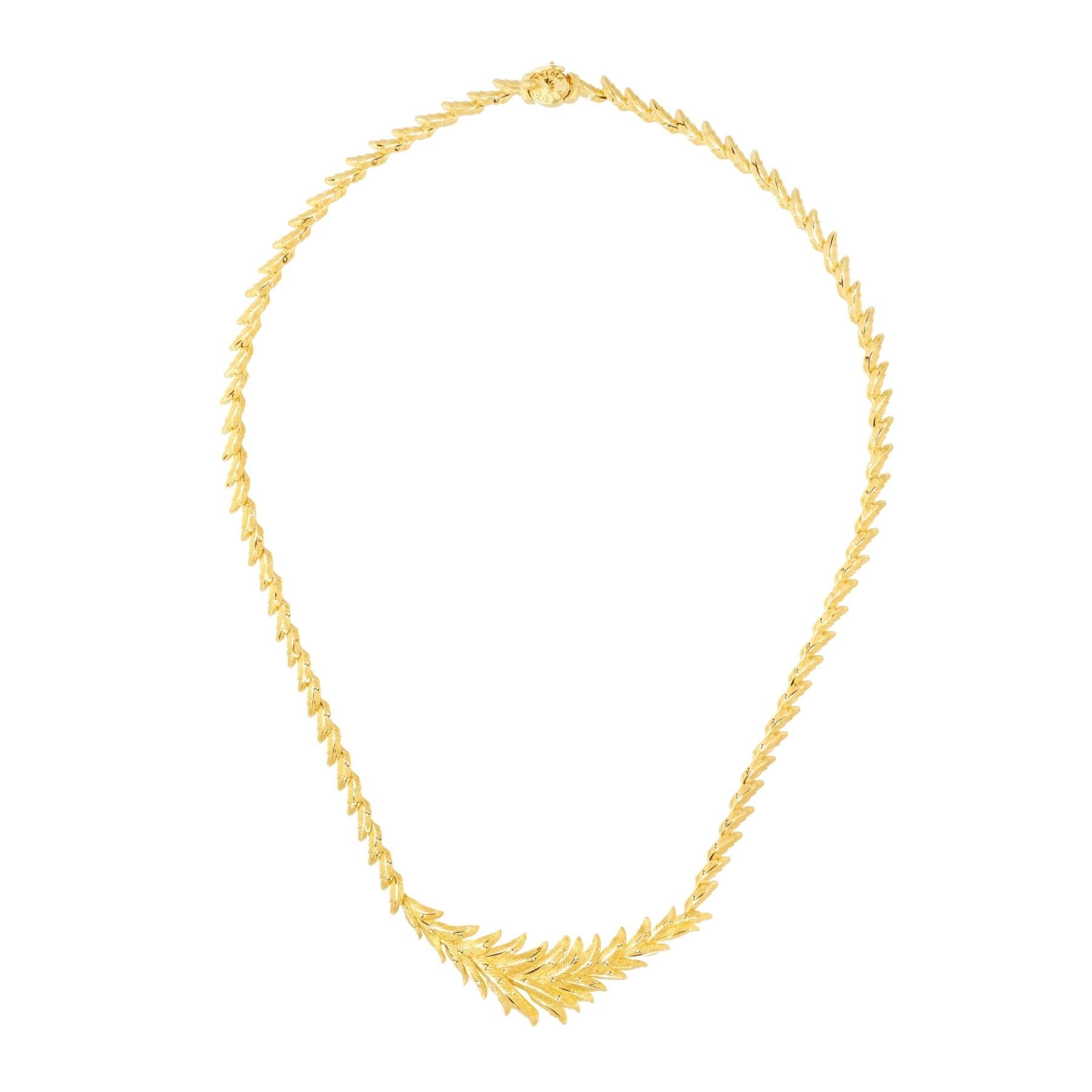 24K Pure Gold Necklace: Feather Design – Prima Gold Official