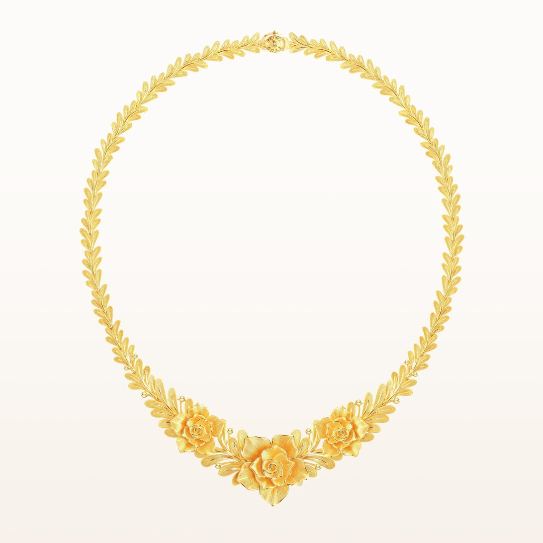111N3045-Prima-24K-Pure-Gold-Lily-Necklace