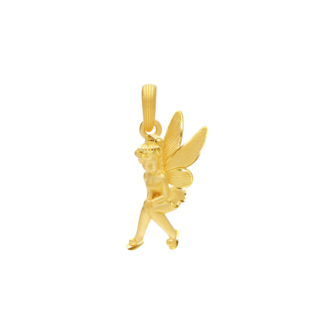 24K Pure Gold Pendant: Little Angel design