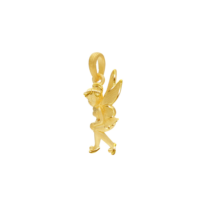 24K Pure Gold Pendant: Little Angel design