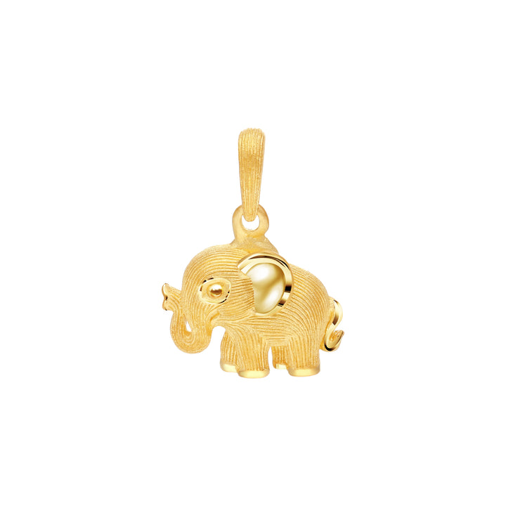 24K Pure Gold Pendant:Elephant design