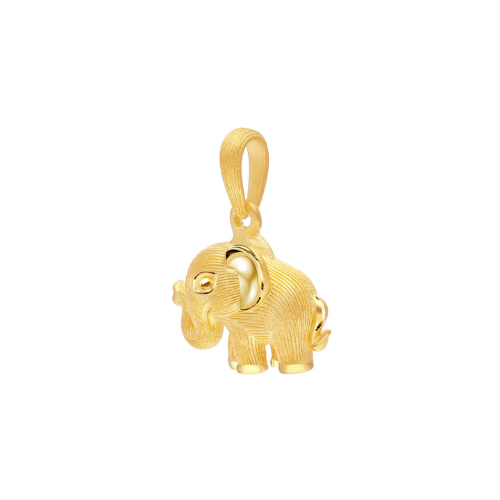 24K Pure Gold Pendant:Elephant design