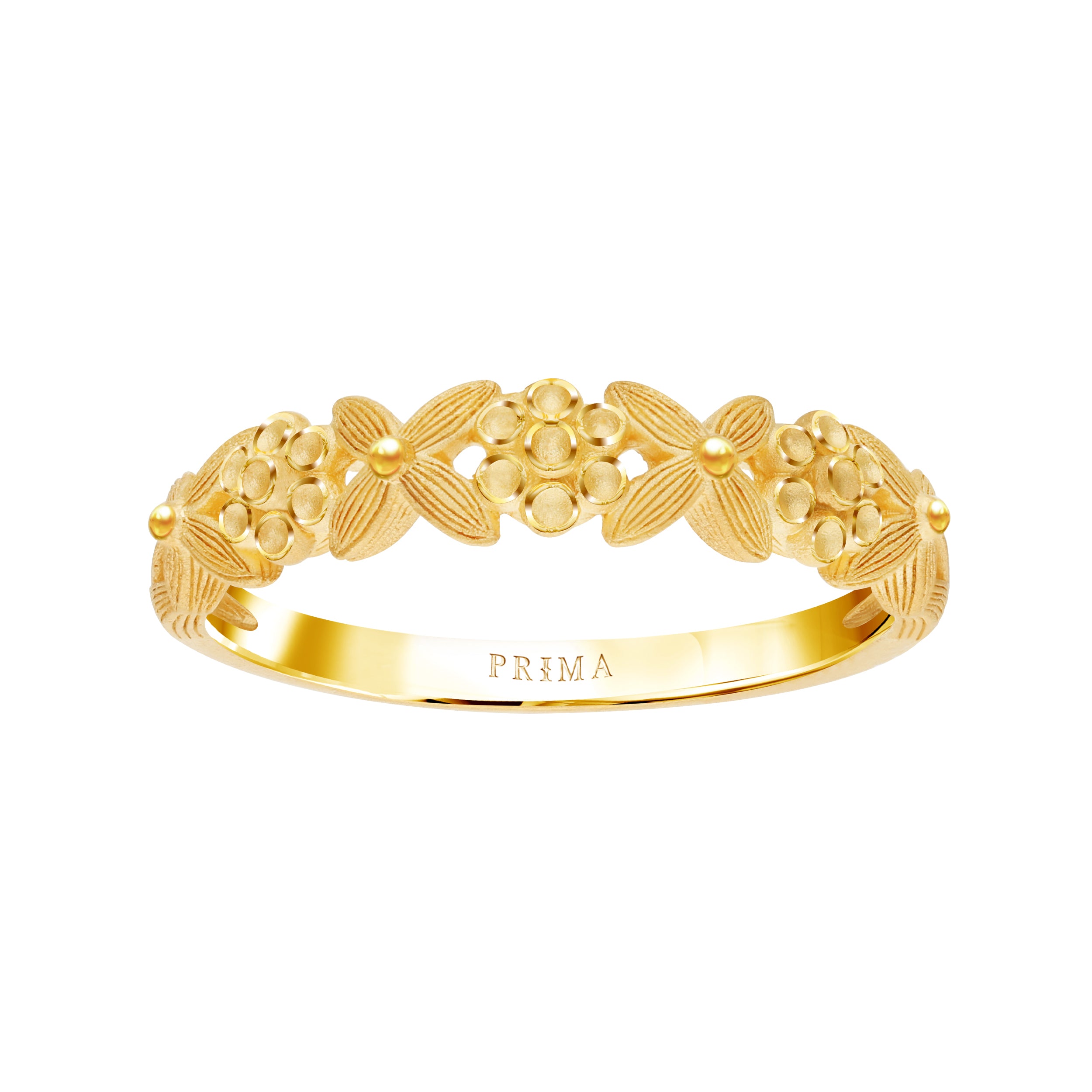 Aromatic Round Laddu Adjustable Gold Kids Ring