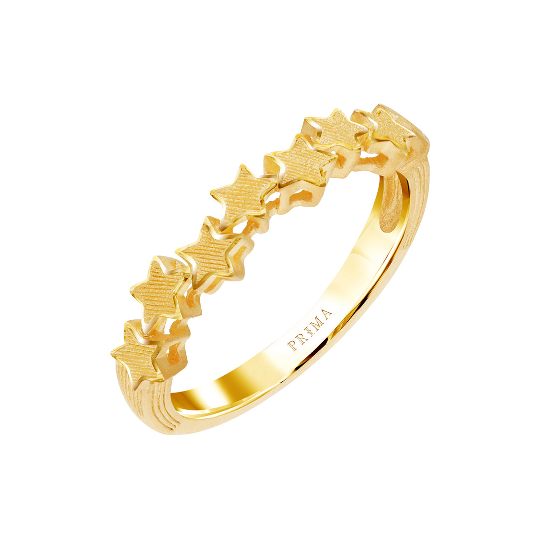 24K Pure Gold Ring: Little Star design