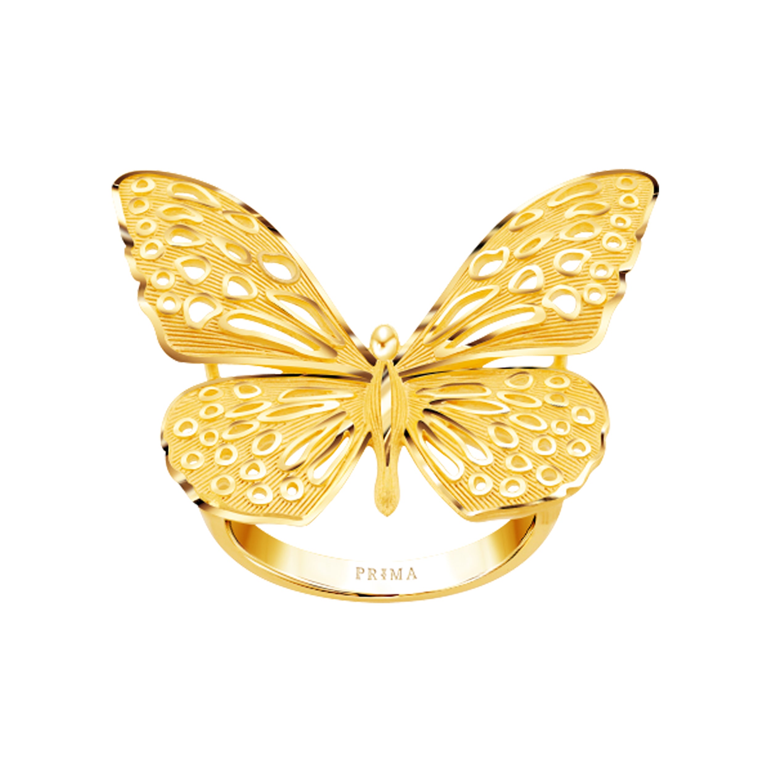 Butterfly design discount gold ring