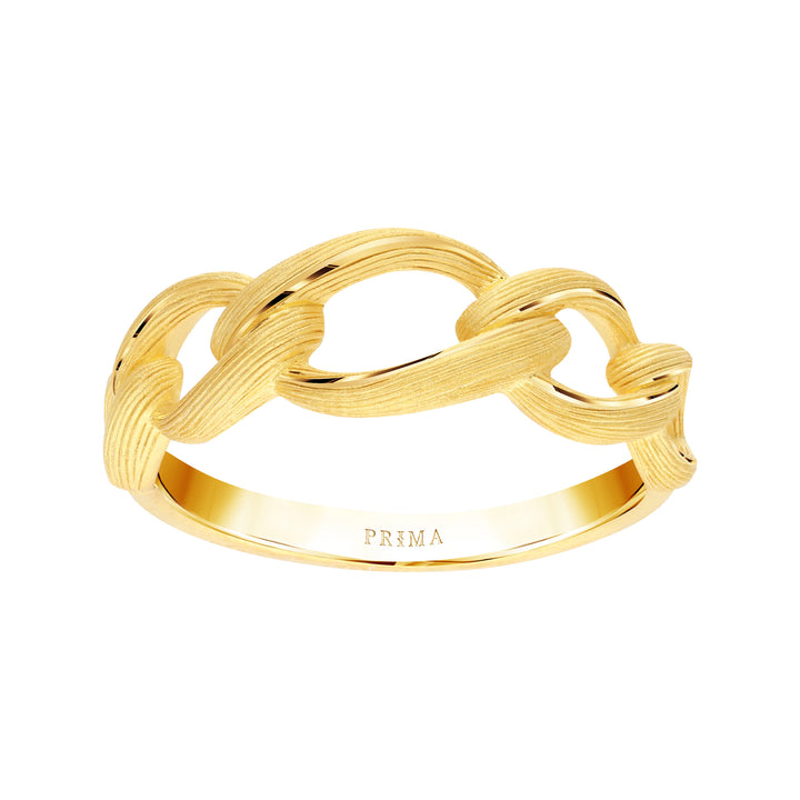 24K Pure Gold Ring : Chain Design