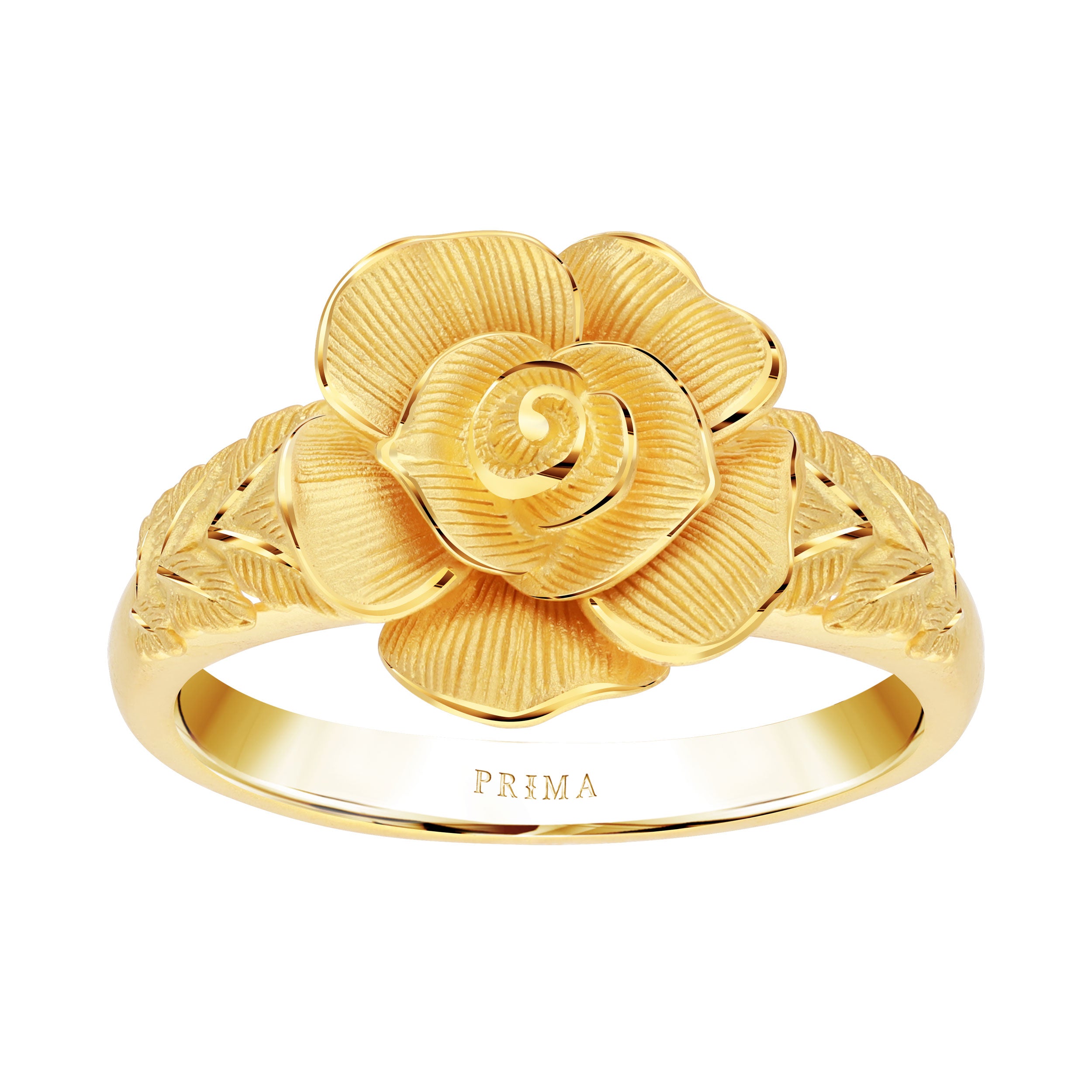 Miniature Rose Design Oxidized Pure Silver Ring – Sundari Silks