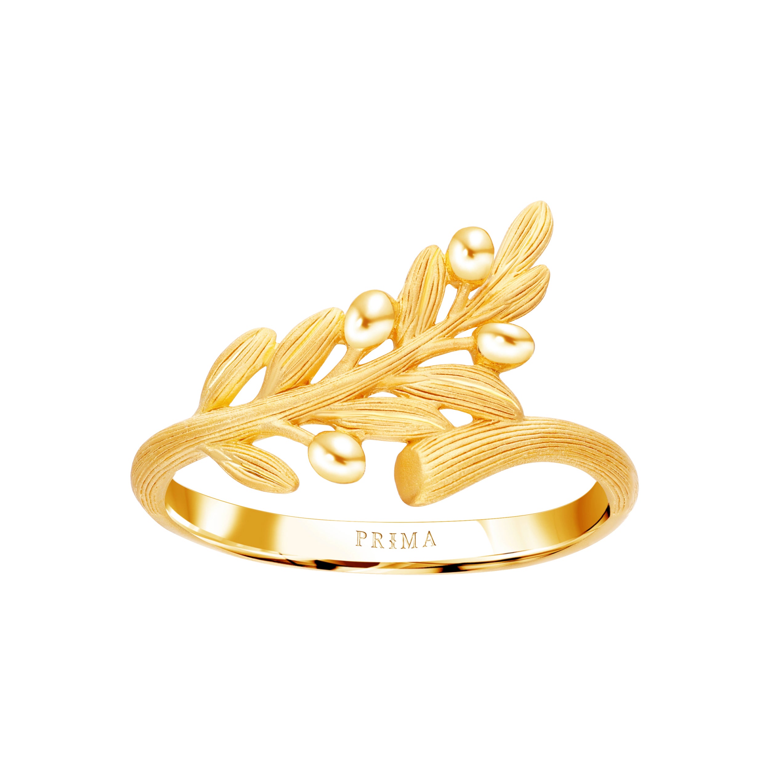 Flickering Leaf Gold Ring Online Jewellery Shopping India | Yellow Gold 14K  | Candere by Kalyan Jewellers