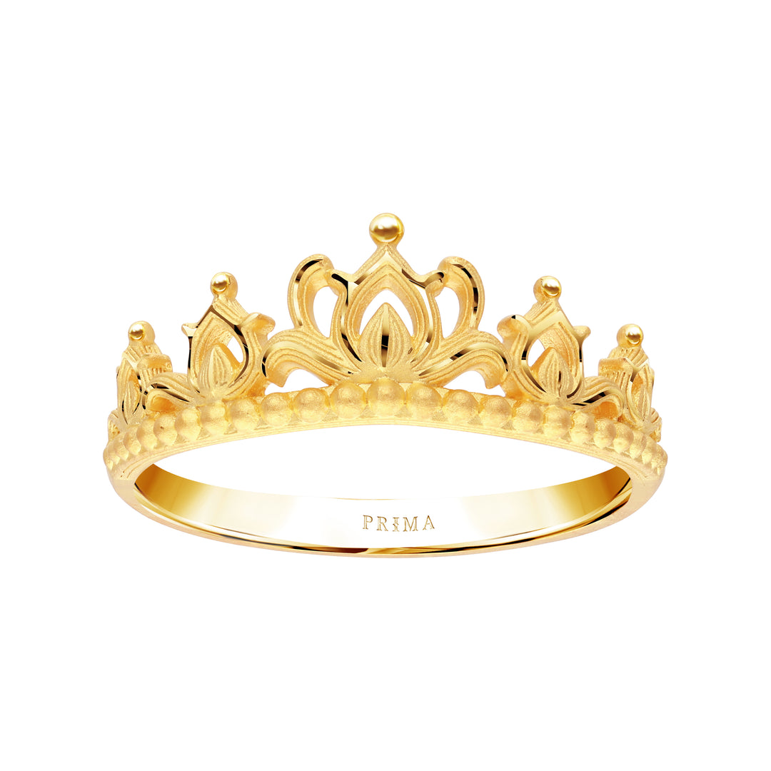 24K Pure Gold Ring:  Petit Tiara Design 3