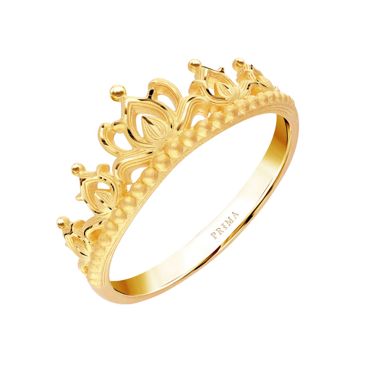 24K Pure Gold Ring:  Petit Tiara Design 3