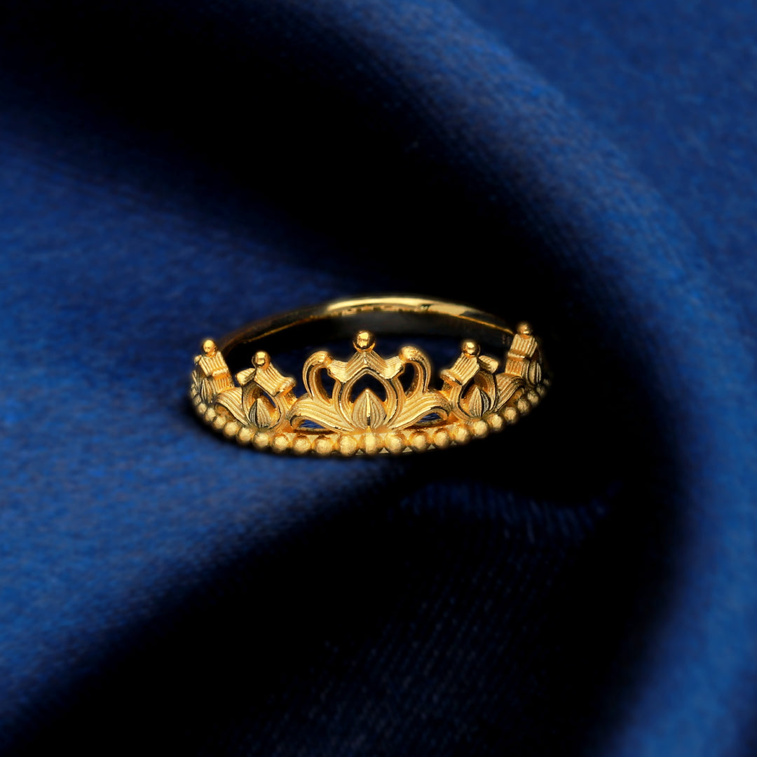 24K Pure Gold Ring:  Petit Tiara Design 3