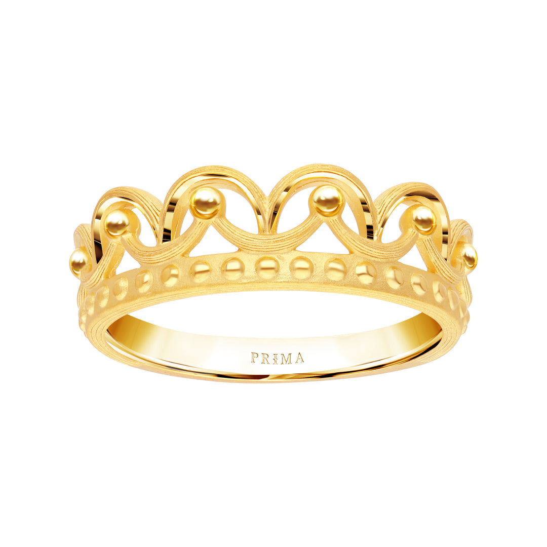 24K Pure Gold Ring:  Petit Tiara Design 2