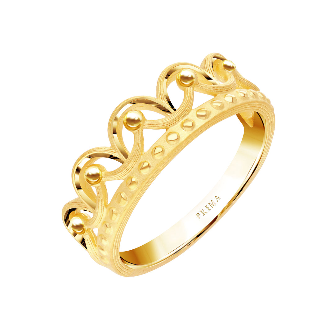 24K Pure Gold Ring:  Petit Tiara Design 2