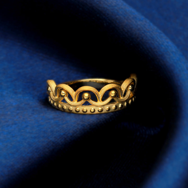 24K Pure Gold Ring:  Petit Tiara Design 2