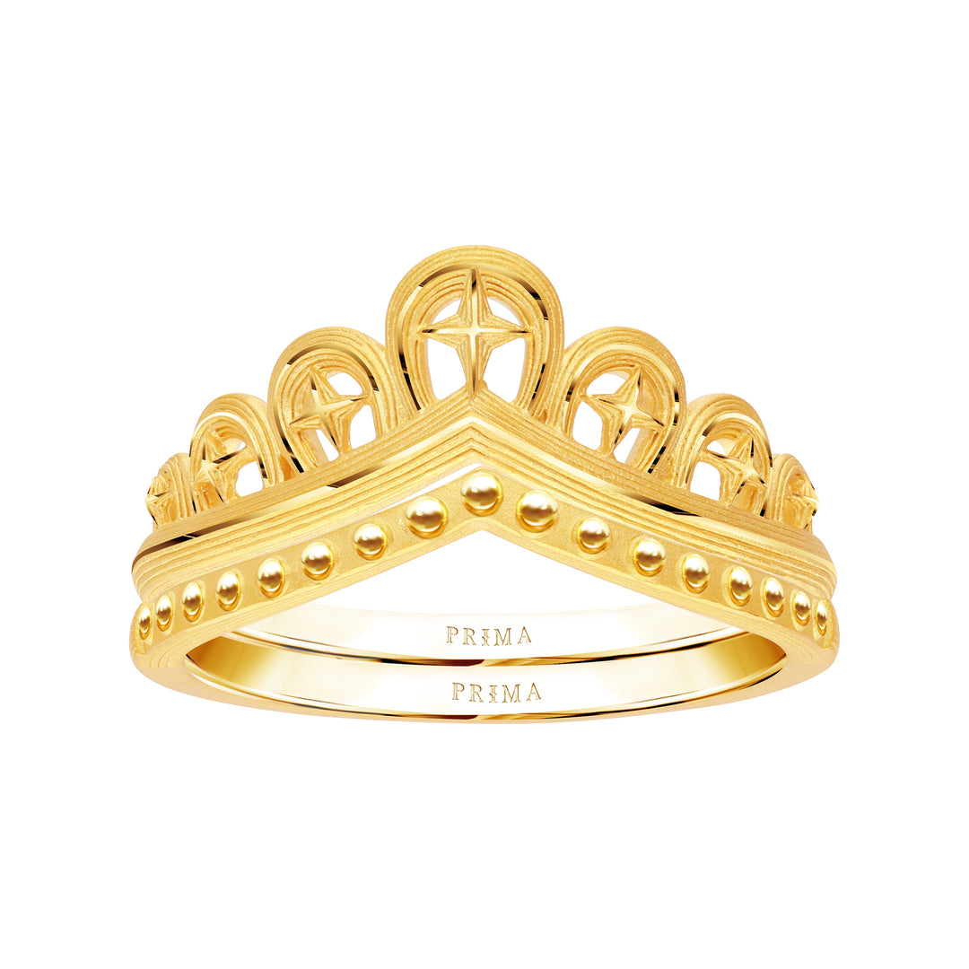 24K Pure Gold Ring:  Petit Tiara Design 1